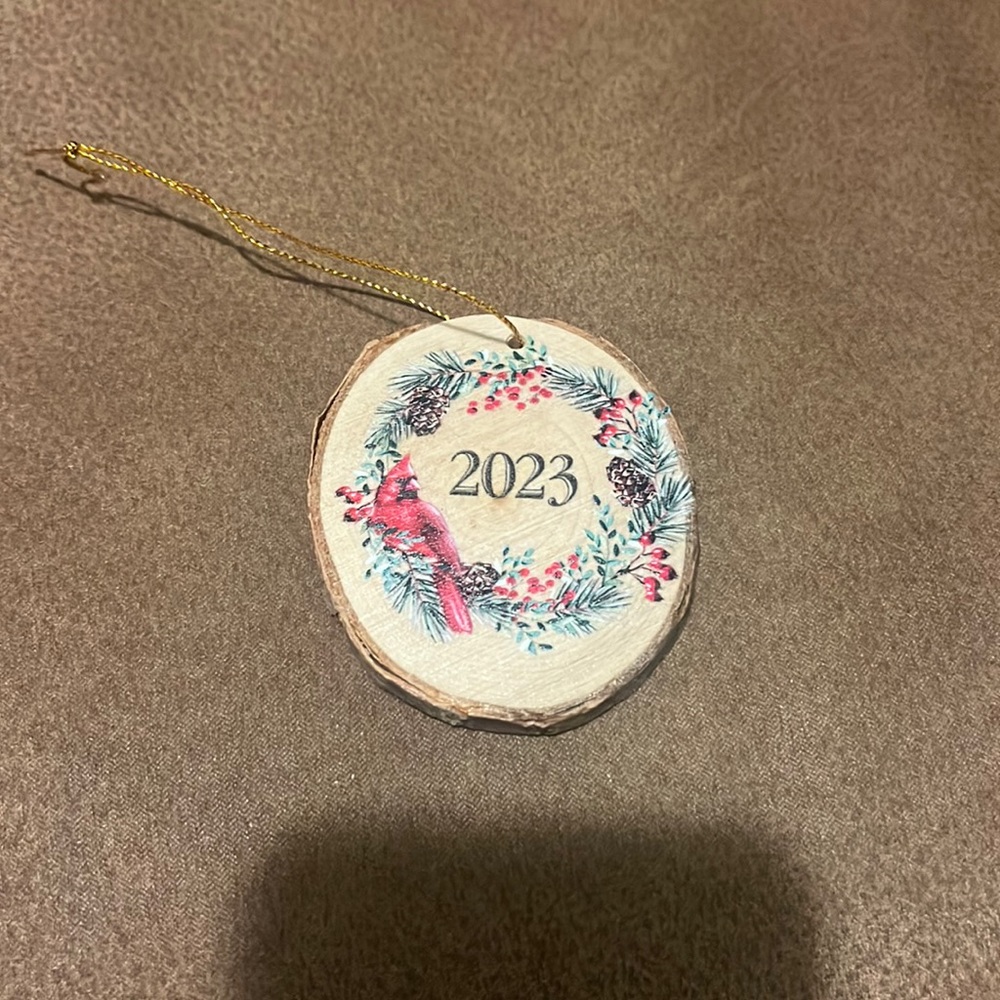 NWOT 2023 Wooden Christmas Ornament
